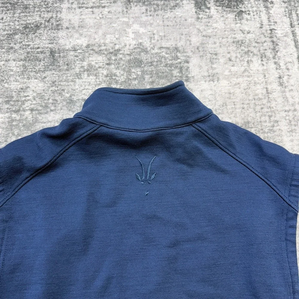 Ibex Vest Womens Large Blue Merino Wool Full Zip Lightweight Hiking Trail Travel